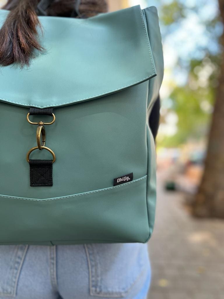 Pastel Turquoise Large Students Backpack