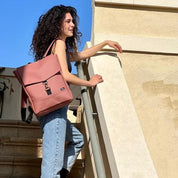 סטודנטס בינוני ורוד עתיק דמוי עור