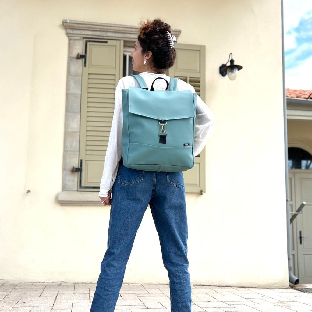 Pastel Turquoise Large Students Backpack