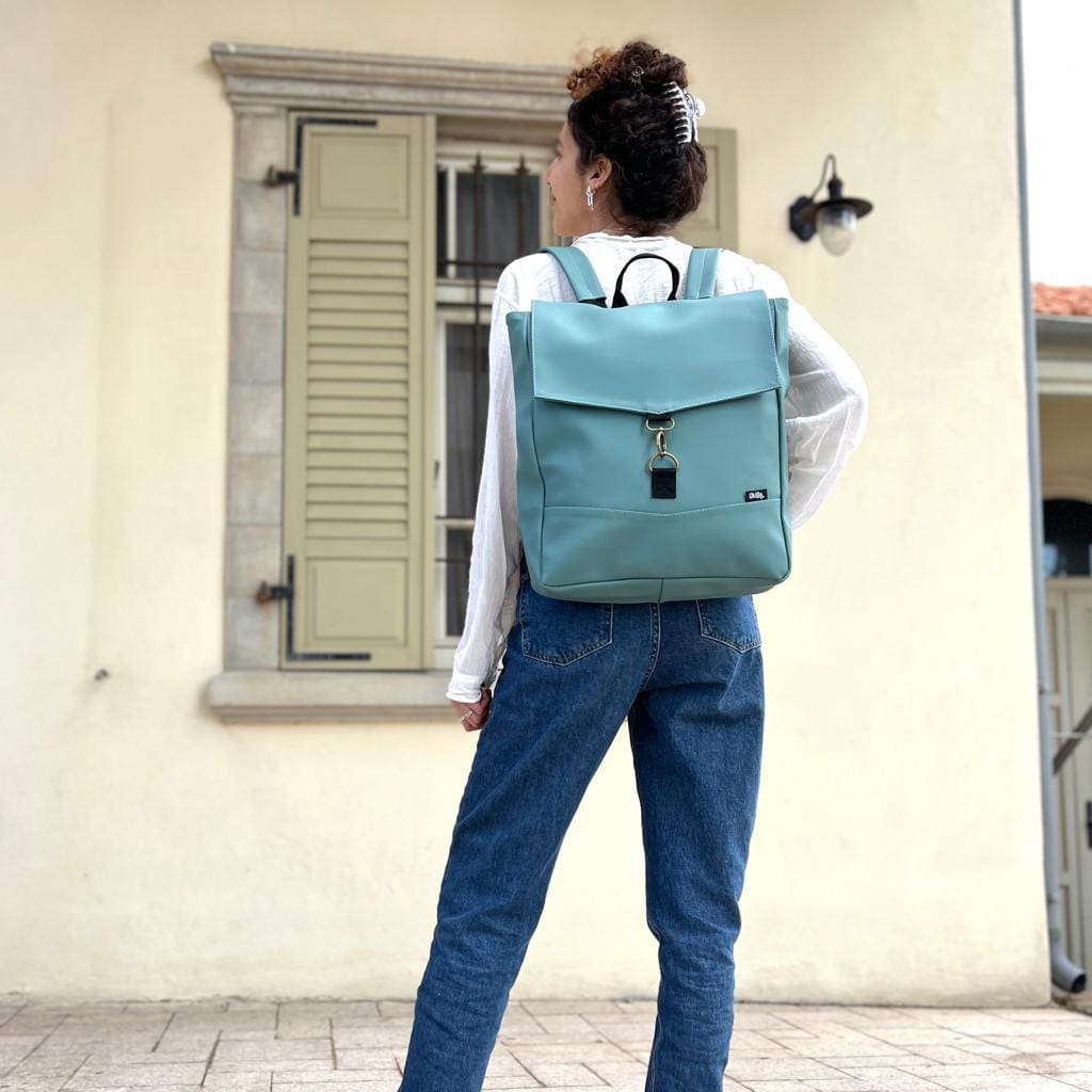 Pastel Turquoise Large Students Backpack