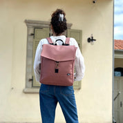 תיק גב סטודנטס ורוד עתיק דמוי עור