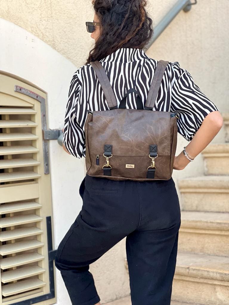 תיק גב/צד Jaffa חום