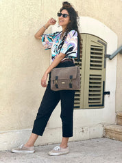 תיק גב/צד Jaffa דמוי זמש