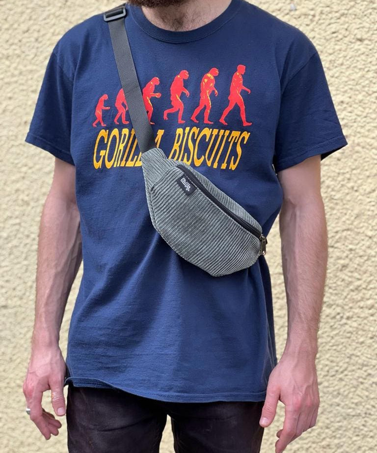 פאוץ' רוני ירוק אפור קורדרוי