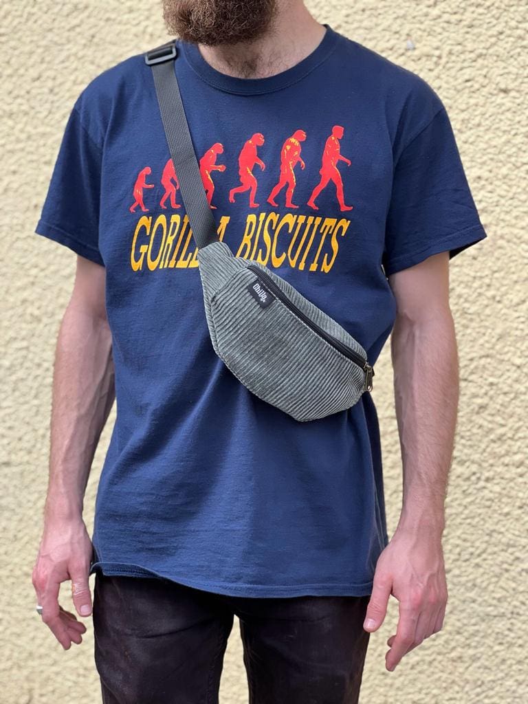 Green-Gray Corduroy Roni Fanny Pack