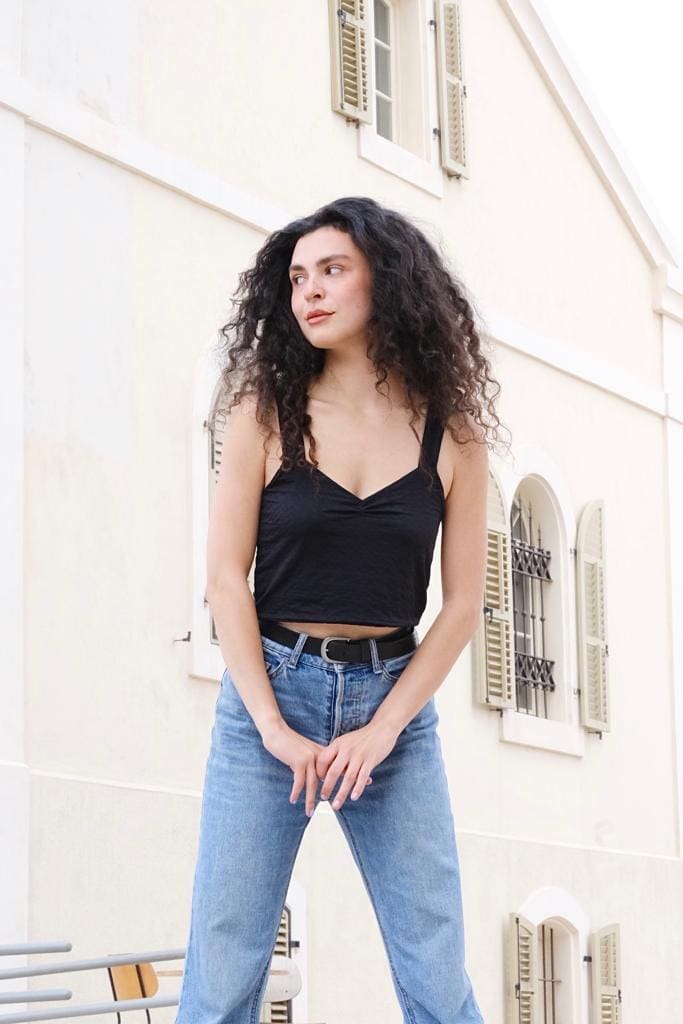 טופ שובל שחור אלגנט