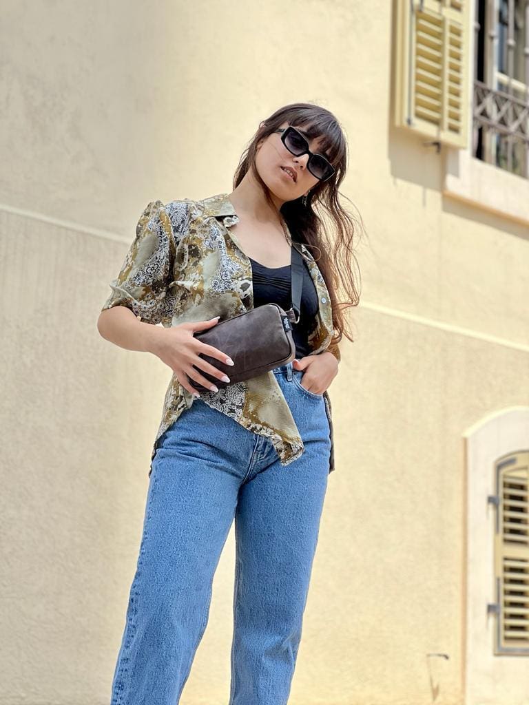 New Brown Faux Leather Lawrence Fanny Pack