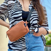 פאוץ' 'לורנס' כתום חמרה