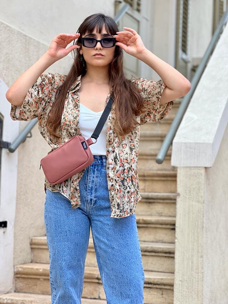 פאוץ' "לורנס" ורוד עתיק