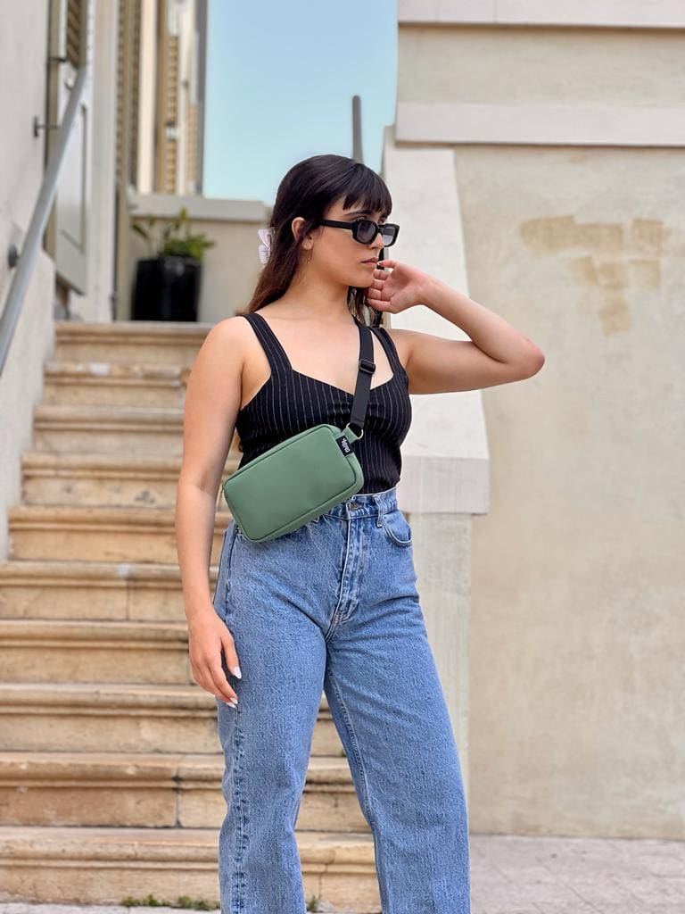 Antique Green Nubuck-Like Lawrence Fanny Pack