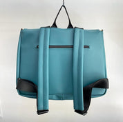 תיק גב/צד Jaffa גדול כחול טורקיז דמוי עור