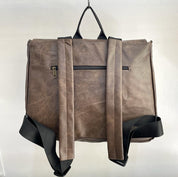 תיק גב/צד Jaffa גדול חום דמוי עור