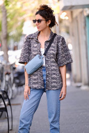 פאוץ' 'לורנס' תכלת נובוק