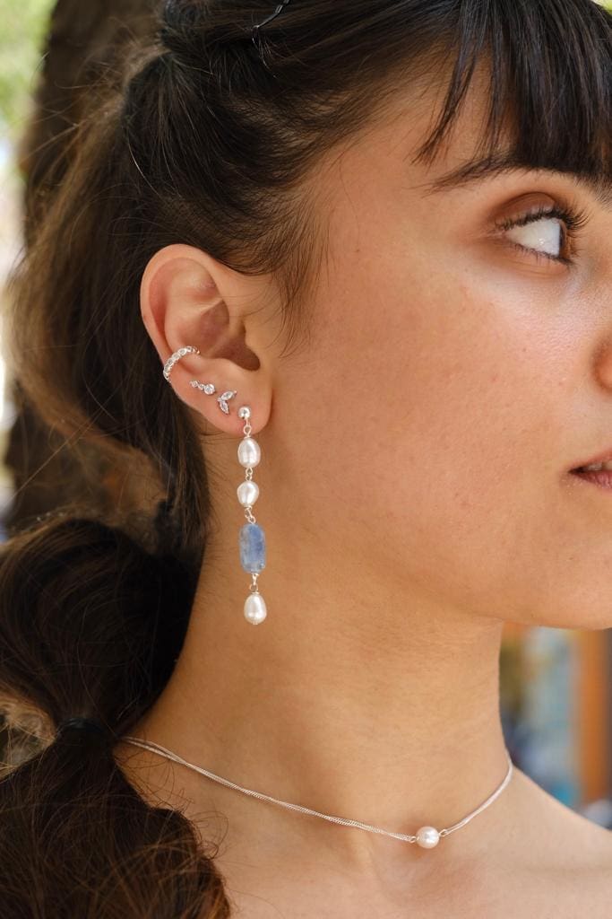 עגילי 'Shaya' כסף 925 ופנינים