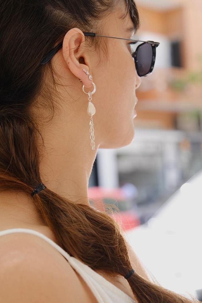 עגילי 'Jorji' כסף 925 ופנינים