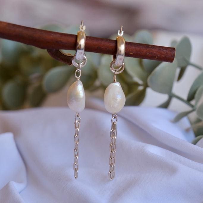 עגילי 'Jorji' כסף 925 ופנינים