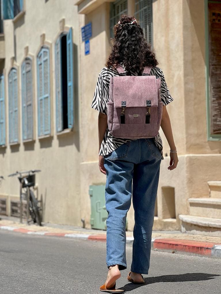 תיק גב Unicorn קורדרוי ורוד עתיק