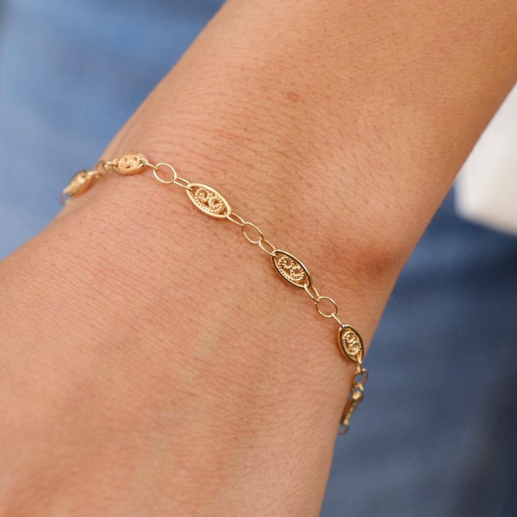 צמיד 'מורי' מוזהב