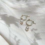 עגילי 'ADVA' פנינה כסף 925