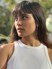 עגילי 'SHIRA' פנינה שמפנייה כסף 925