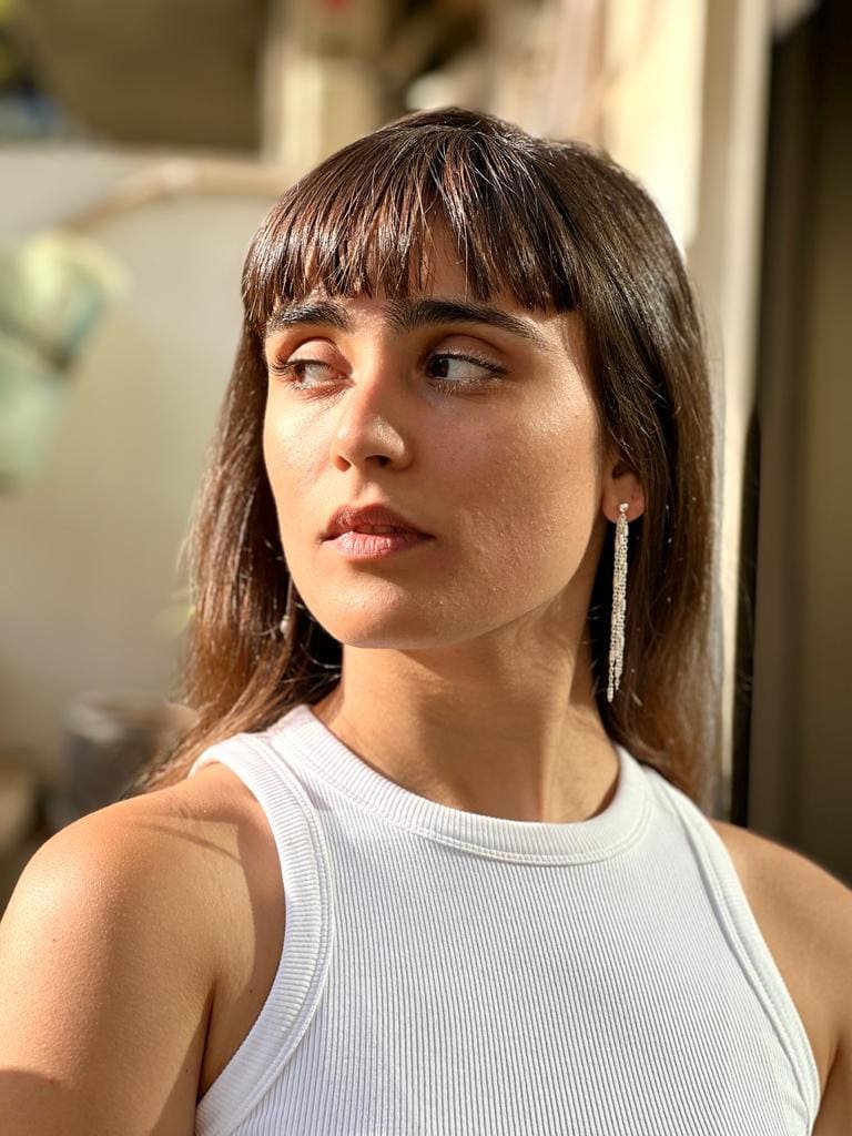 עגילי 'SUN' כסף 925 (L)