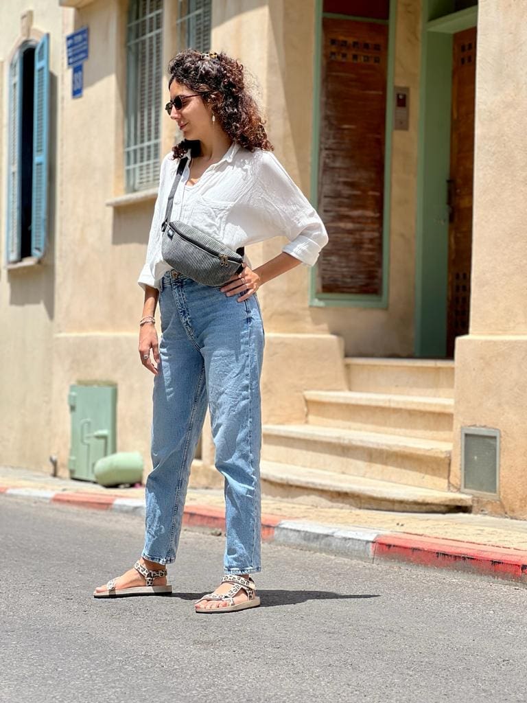 Green-Grey Corduroy Helga Fanny Pack