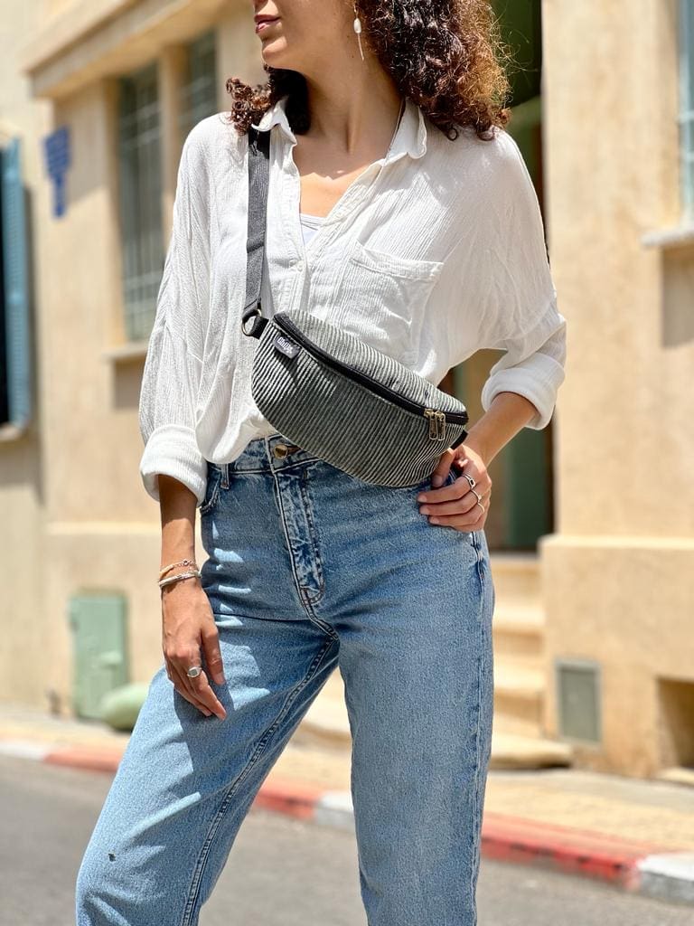 Green-Grey Corduroy Helga Fanny Pack