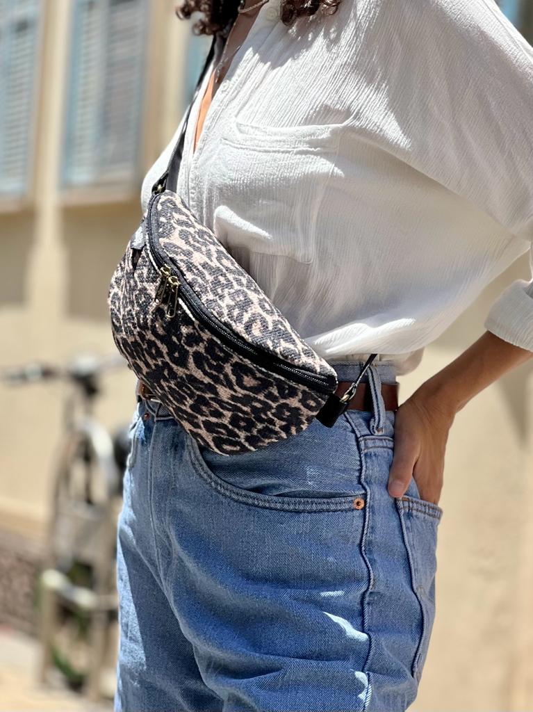 Canvas Leopard Helga Fanny Pack -