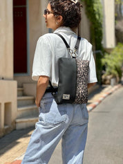 תיק נעם מנומר עם שחור