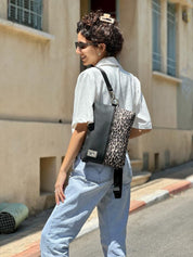 תיק נעם מנומר עם שחור