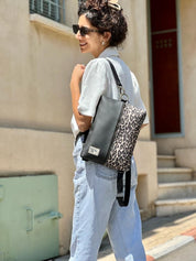 תיק נעם מנומר עם שחור