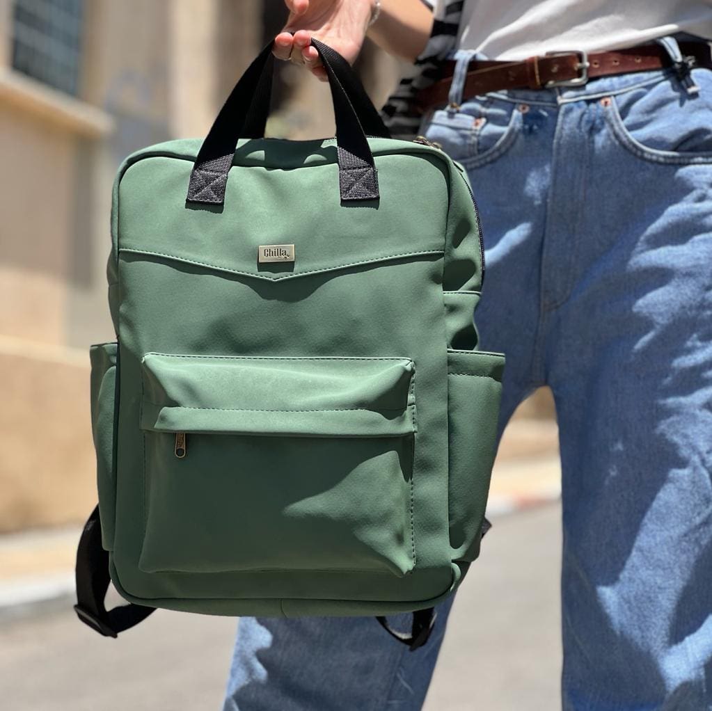 תיק NOAH ירוק עתיק דמוי נובוק