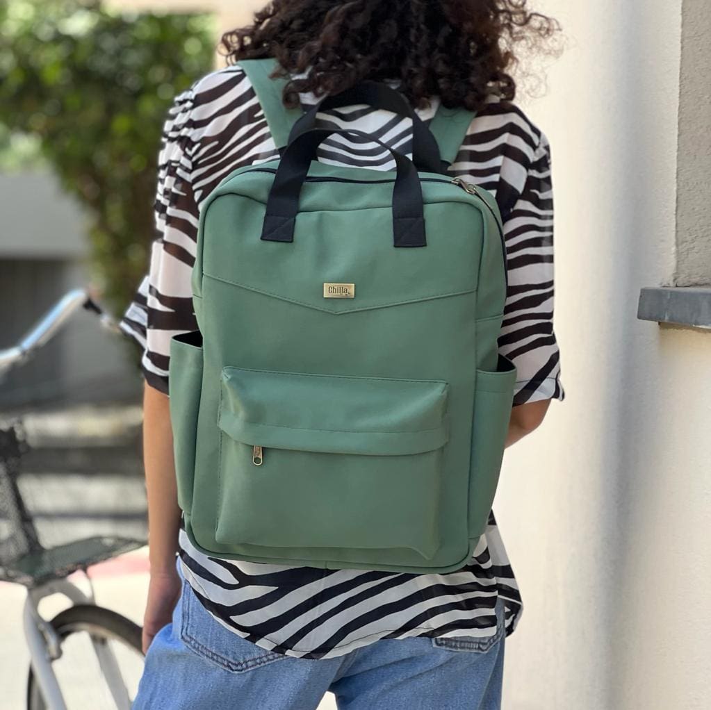 תיק NOAH ירוק עתיק דמוי נובוק