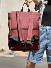 סטודנטס בינוני בורדו דמוי עור