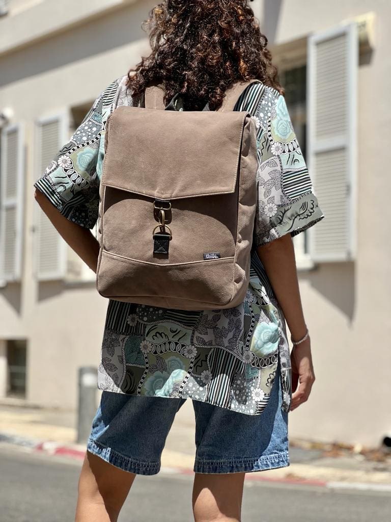 Suede-like Medium Students Backpack