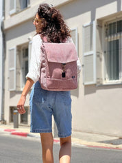 תיק סטודנטס בינוני ורוד עתיק קורדרוי