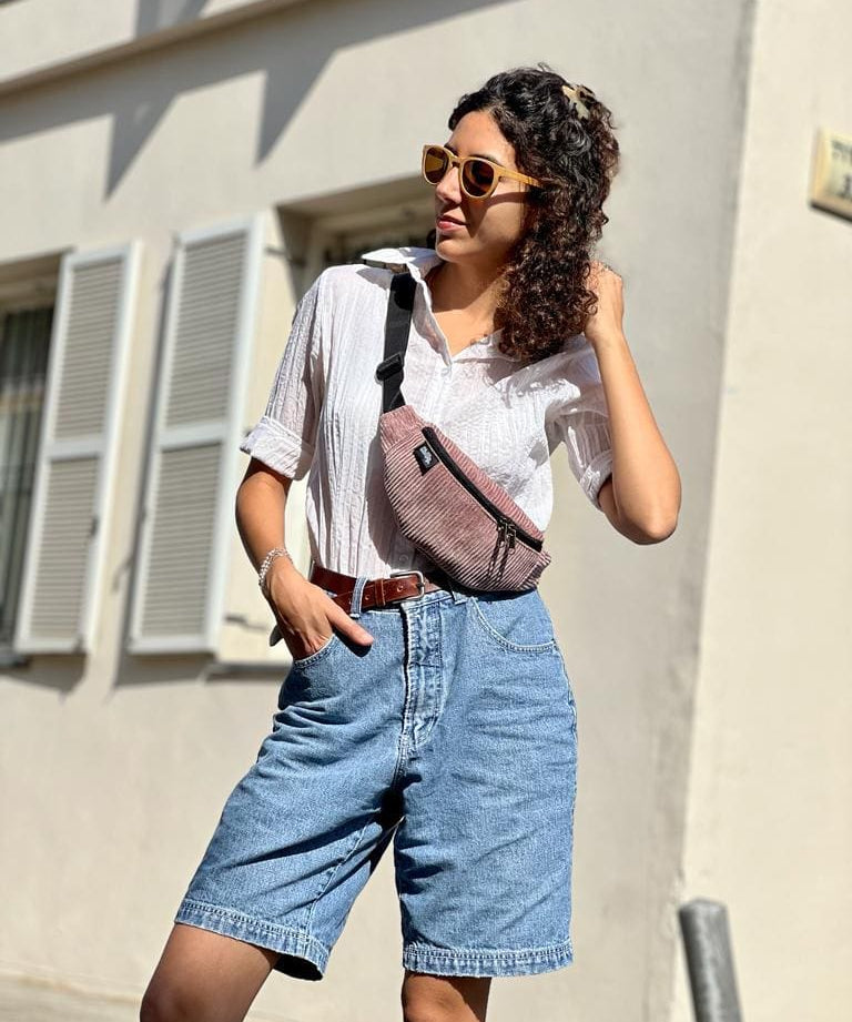 פאוץ' רוני ורוד עתיק קורדרוי