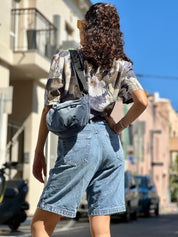 תיק צד ויטל כחול קטיפה