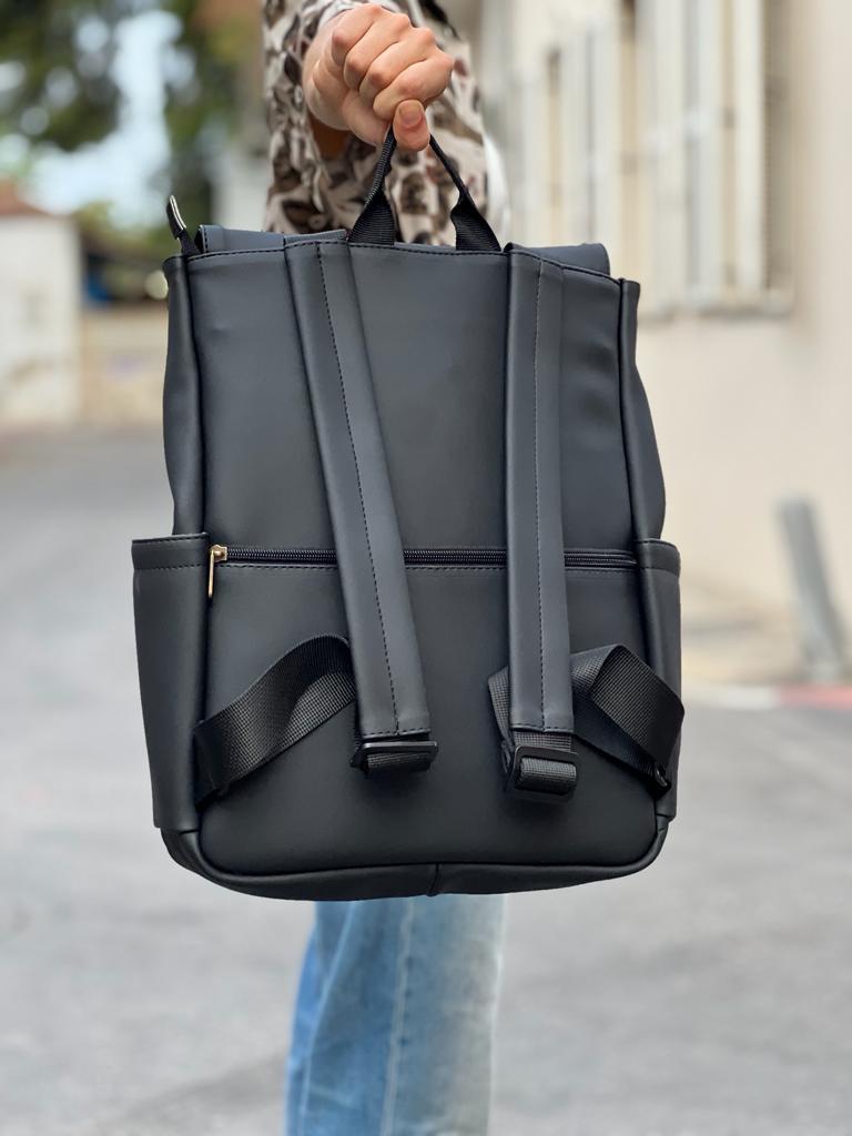 Black Carbon Texture Vegan Leather Unicorn Backpack