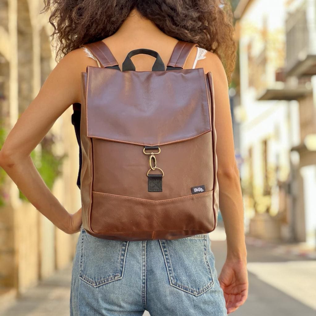 New Brown Medium Students Backpack