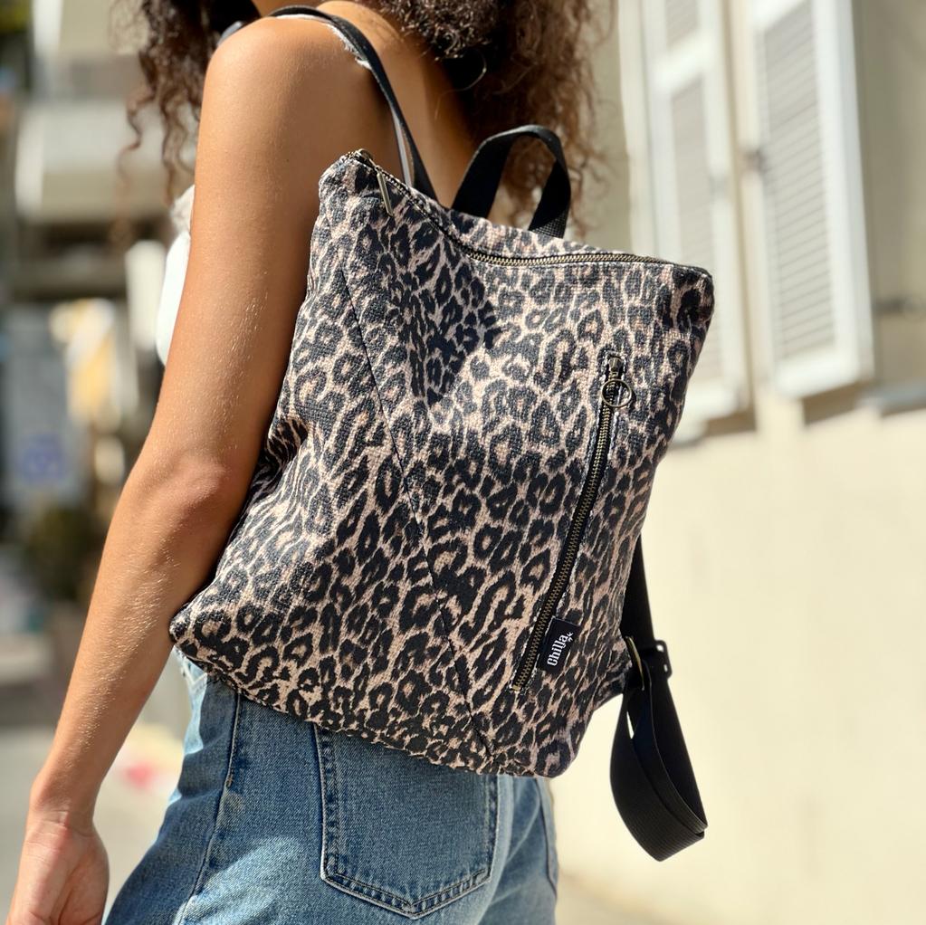 Amazing Leopard Print Reut Canvas Bag - Chilla Vegan Bags
