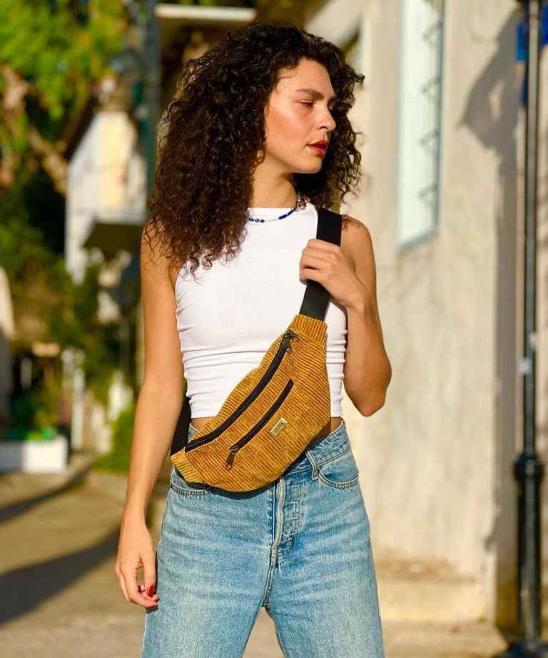 פאוץ' רוני גדול חרדל קורדרוי