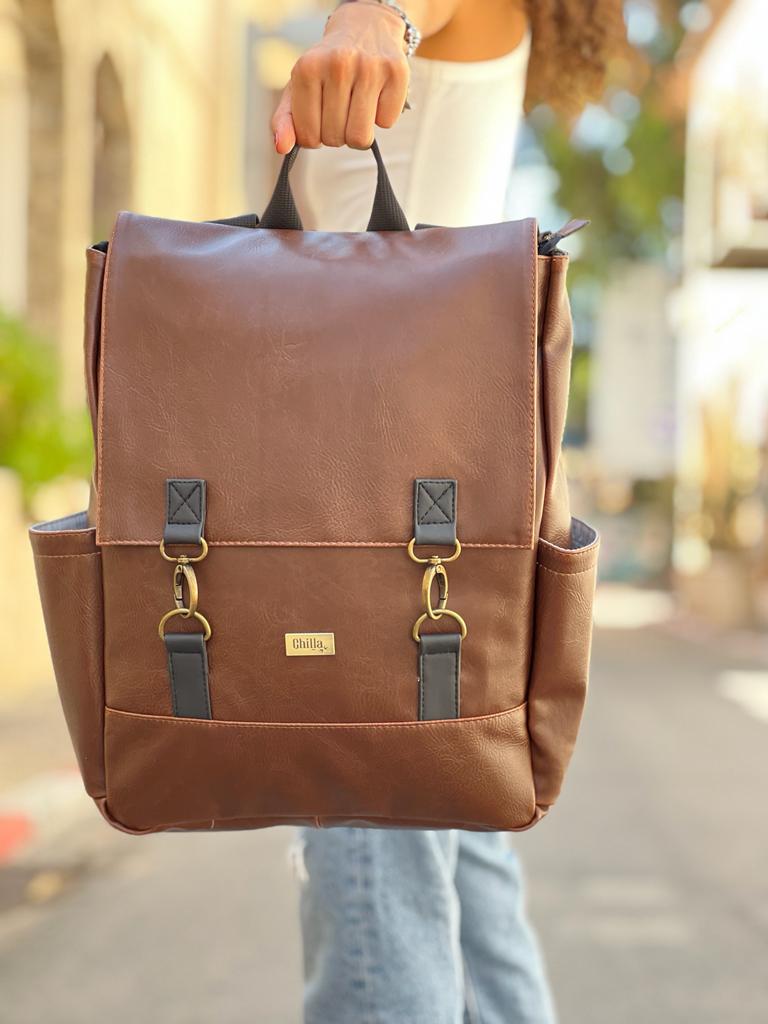 Retro Brown Unicorn Backpack -