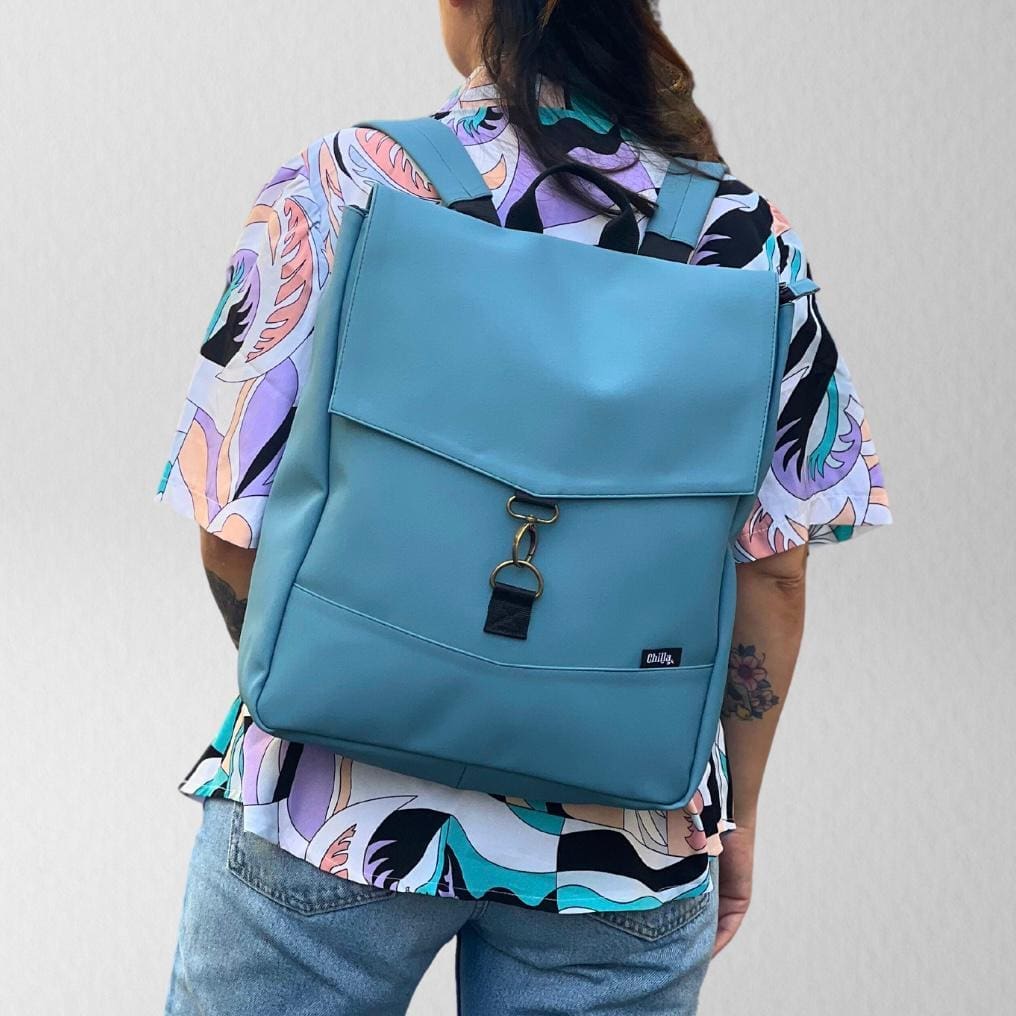 תיק גב סטודנטס גדול תכלת נובוק