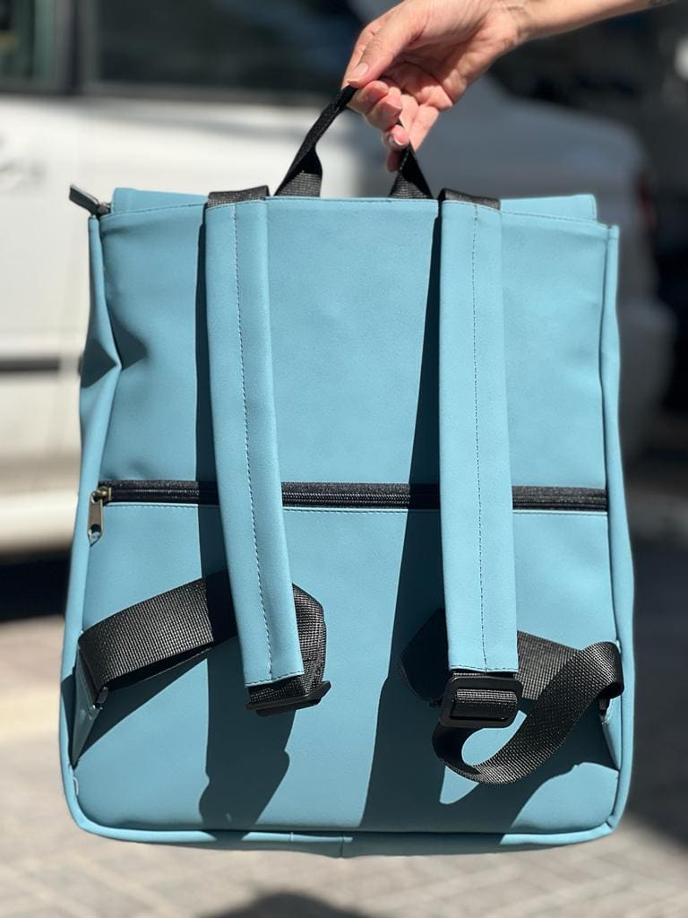 תיק גב סטודנטס גדול תכלת נובוק