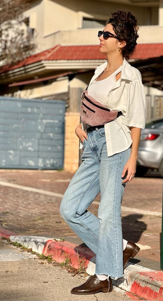 פאוץ' רוני גדול ורוד עתיק קורדרוי