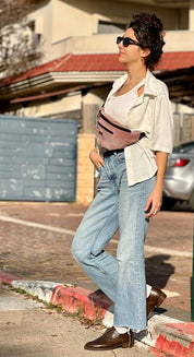 פאוץ' רוני גדול ורוד עתיק קורדרוי