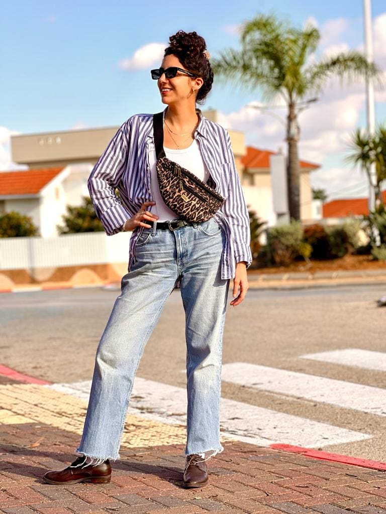 פאוץ' רוני גדול מנומר חדש היסטרי