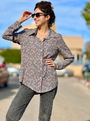 חולצה מכופתרת forever ויסקוזה