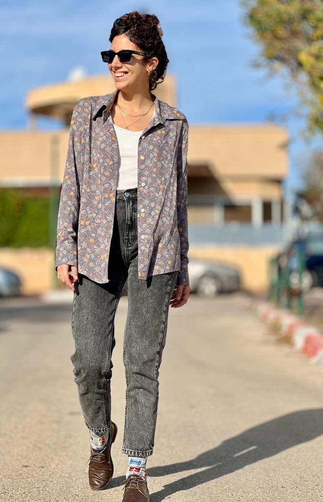 חולצה מכופתרת forever ויסקוזה